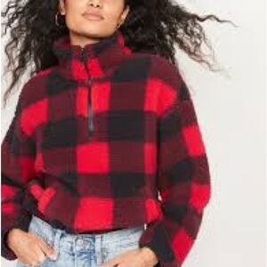 Red and Black Plaid Pullover